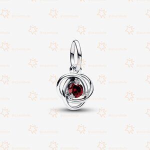 Pandora Red Eternity Circle Dangle Charm